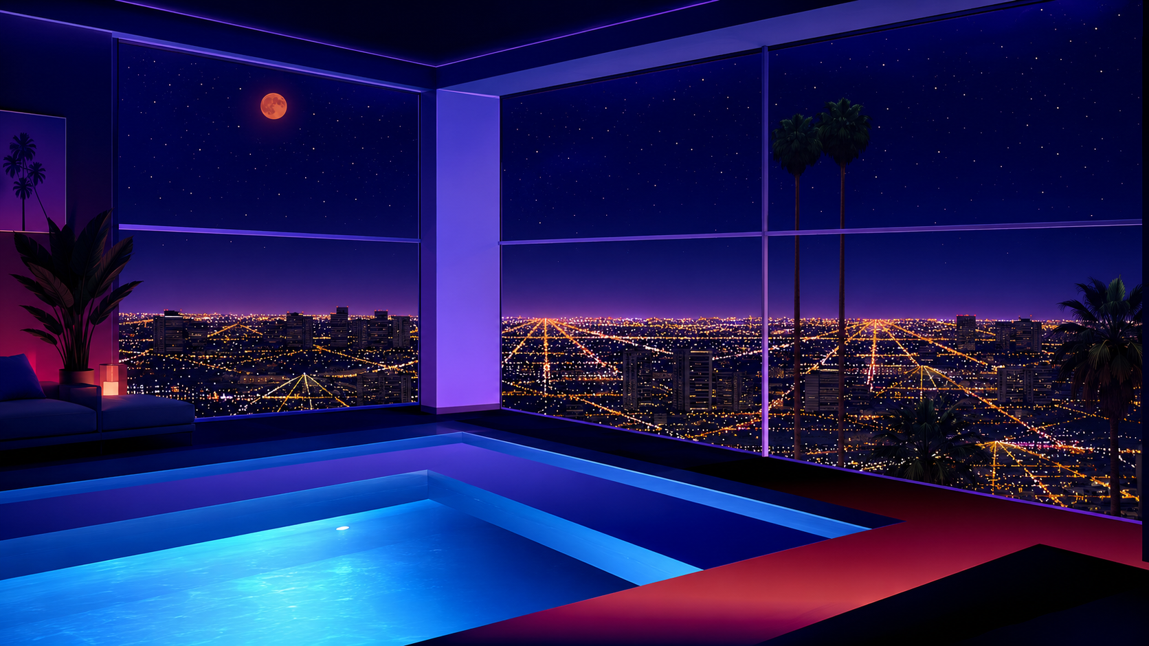 City Lights - California Nights Beverly Walls