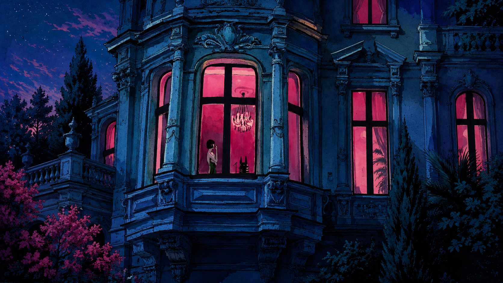 Rose Mansion - Neon Riviera Beverly Walls