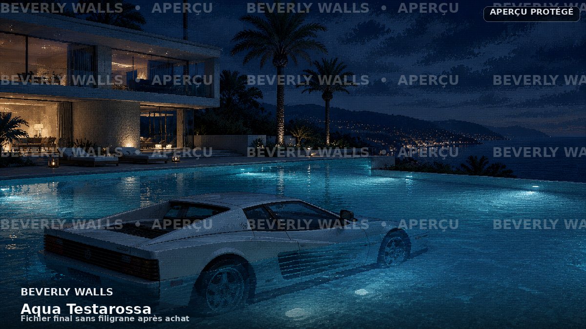 Aqua Testarossa - aperçu filigrané Beverly Walls
