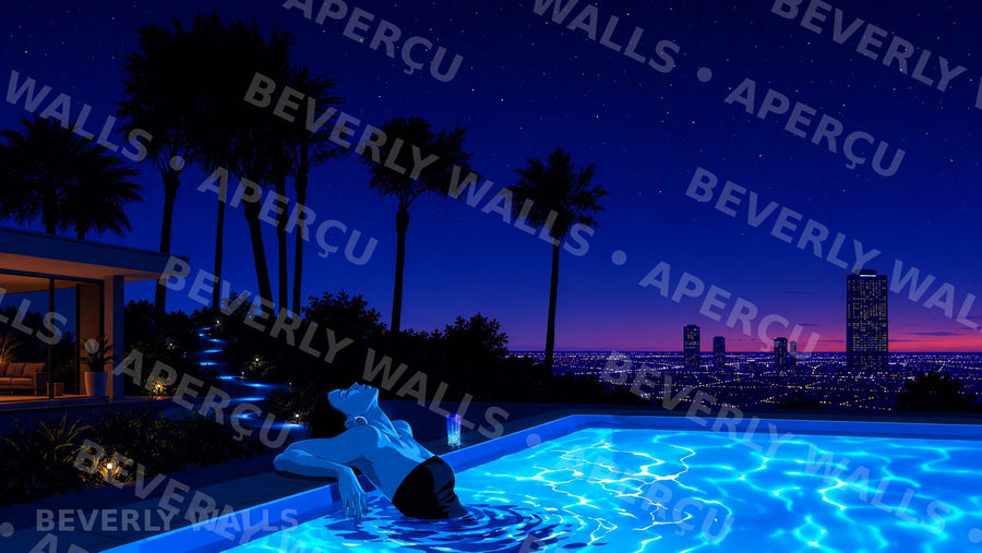 Night Pool - aperçu protégé Beverly Walls