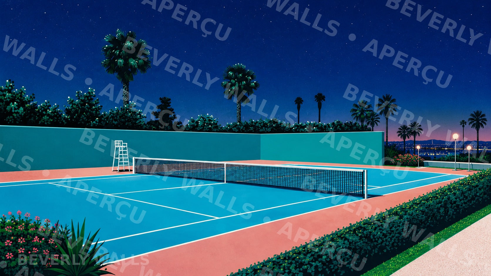 Night Tennis - aperçu protégé Beverly Walls