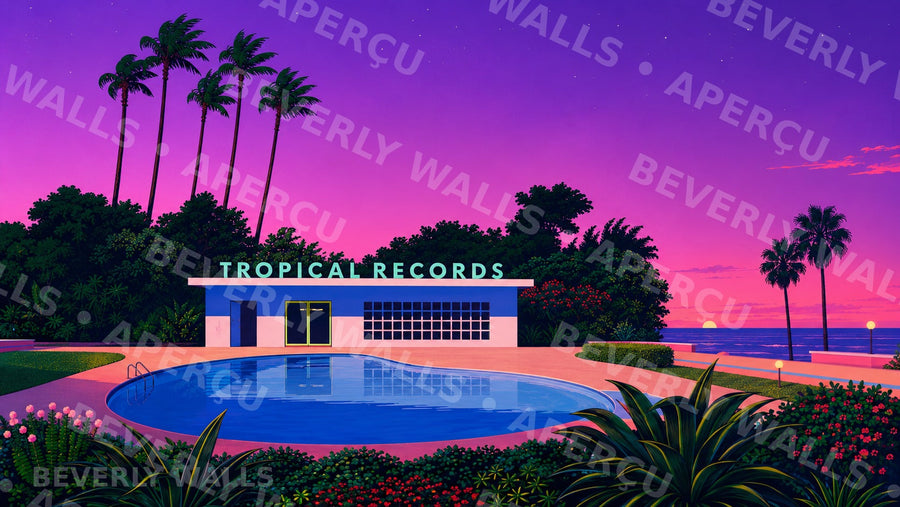 Tropical Sunset - aperçu protégé Beverly Walls
