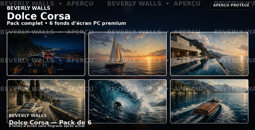 Dolce Corsa - Pack de 6 fonds d’écran PC Beverly Walls