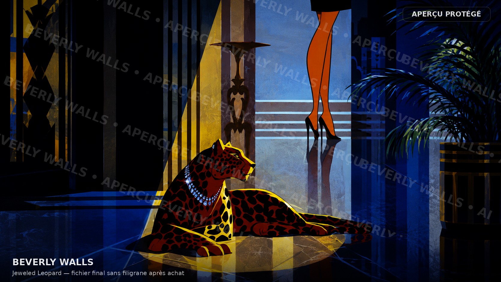 Jeweled Leopard - aperçu protégé Beverly Walls