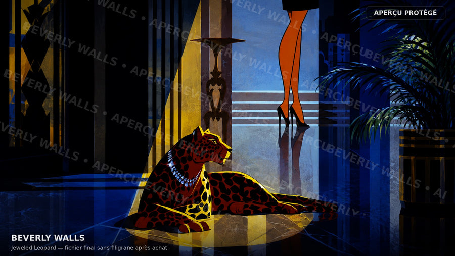 Jeweled Leopard - aperçu protégé Beverly Walls