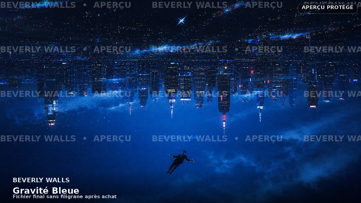 Gravité Bleue - aperçu filigrané Beverly Walls