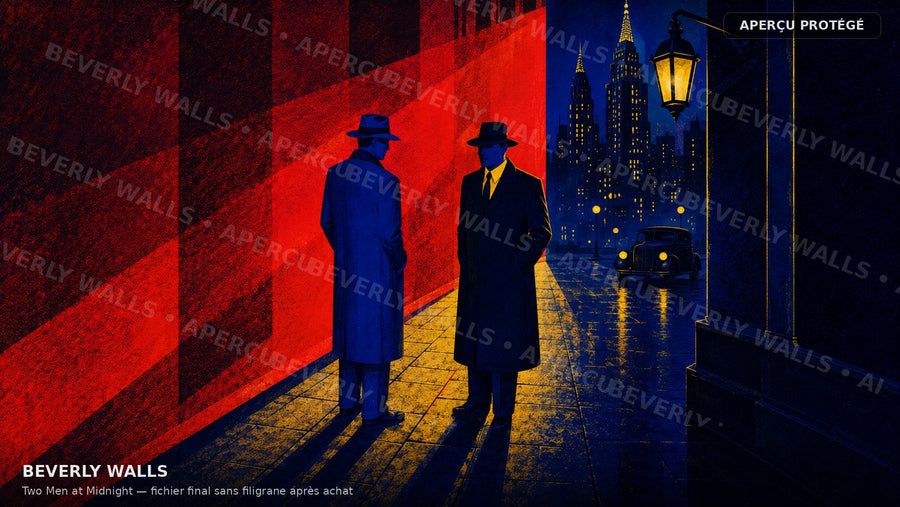Two Men at Midnight - aperçu protégé Beverly Walls