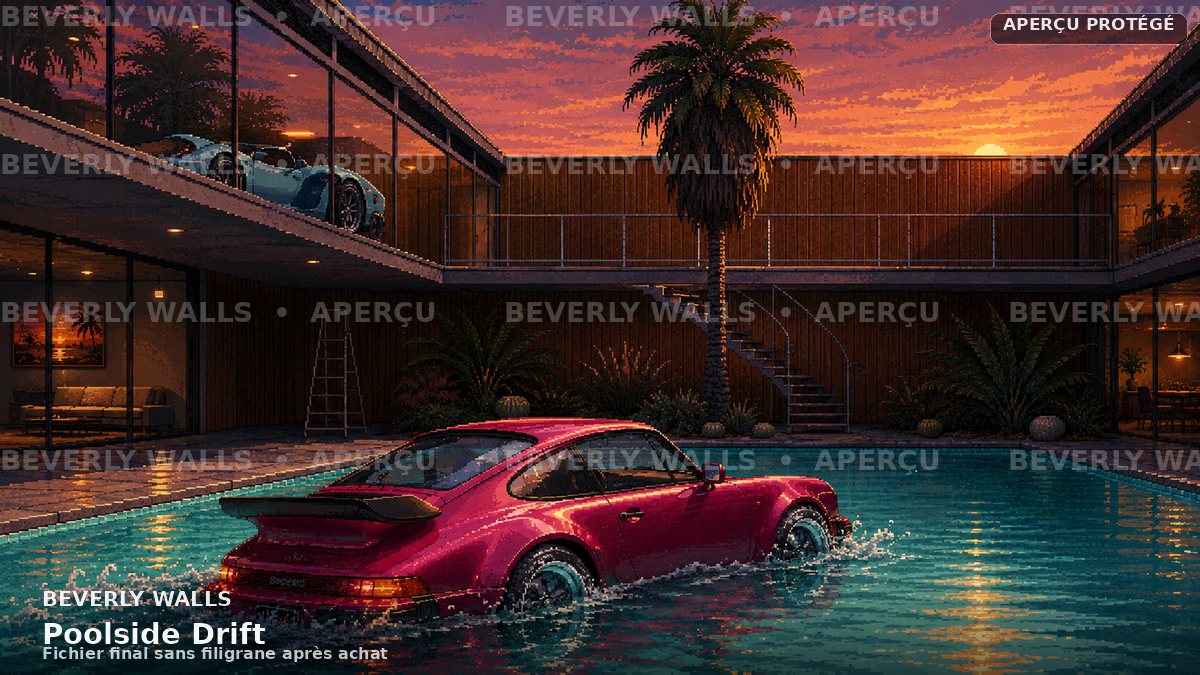 Poolside Drift - aperçu filigrané Beverly Walls