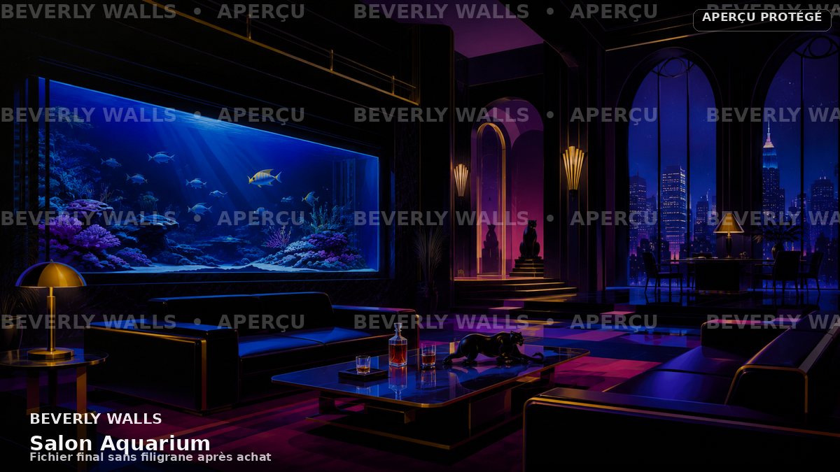 Salon Aquarium - aperçu filigrané Beverly Walls