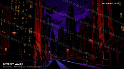 Purple Alley - aperçu protégé Beverly Walls