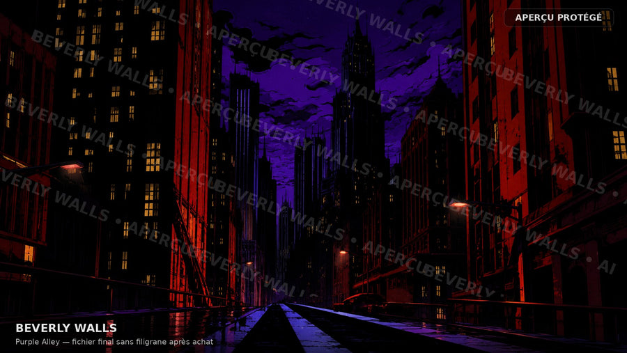 Purple Alley - aperçu protégé Beverly Walls