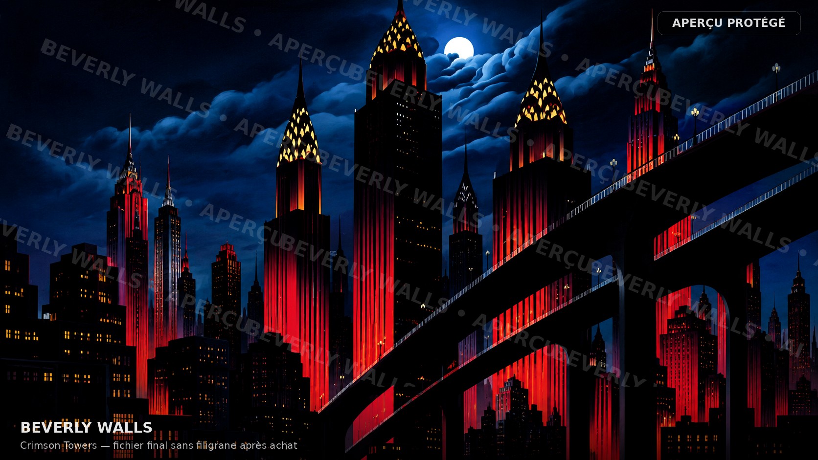 Crimson Towers - aperçu protégé Beverly Walls