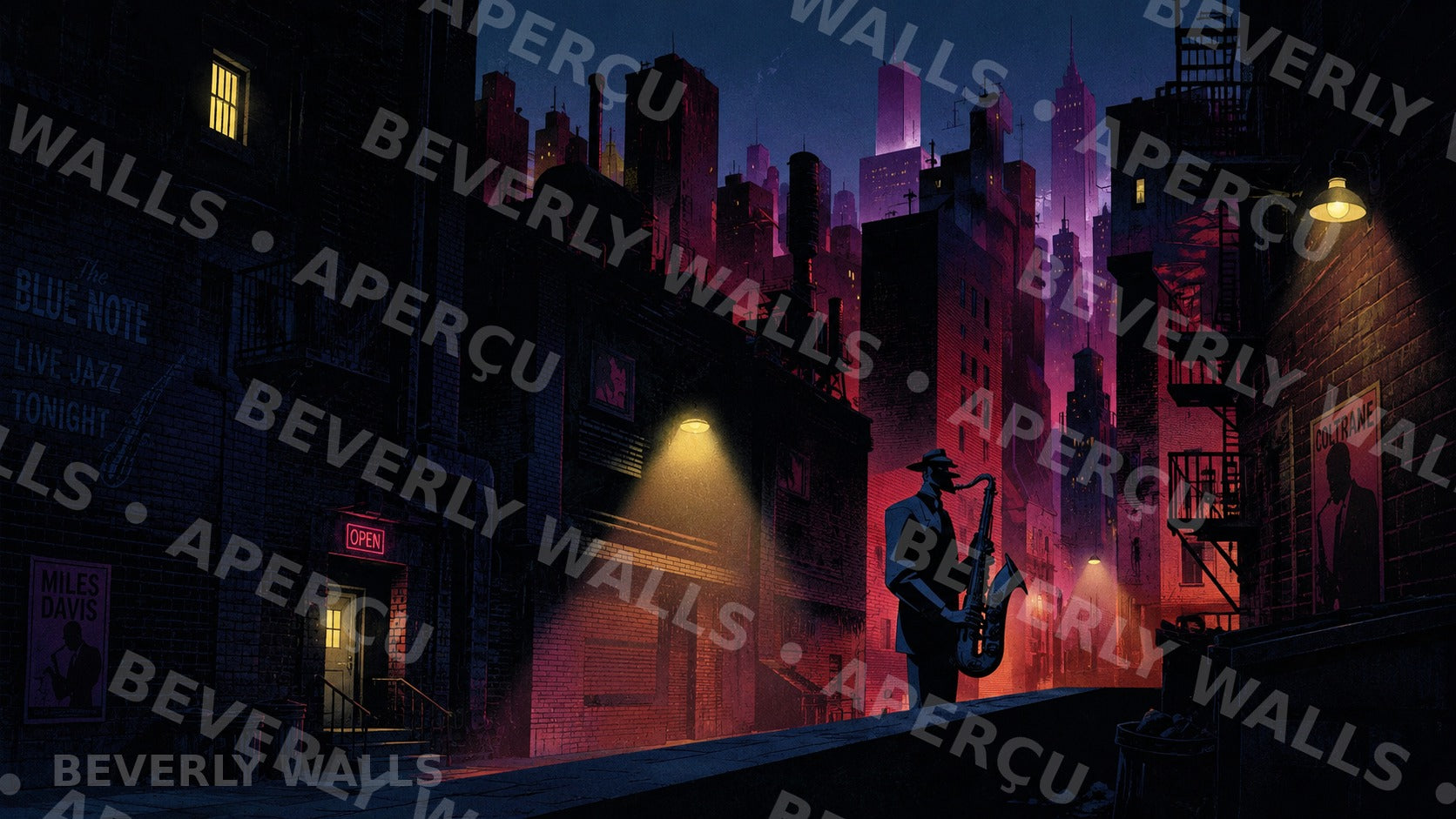 Saxophone Alley - aperçu protégé Beverly Walls